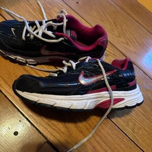 Nike Kids Black and Pink Athletic Sneakers